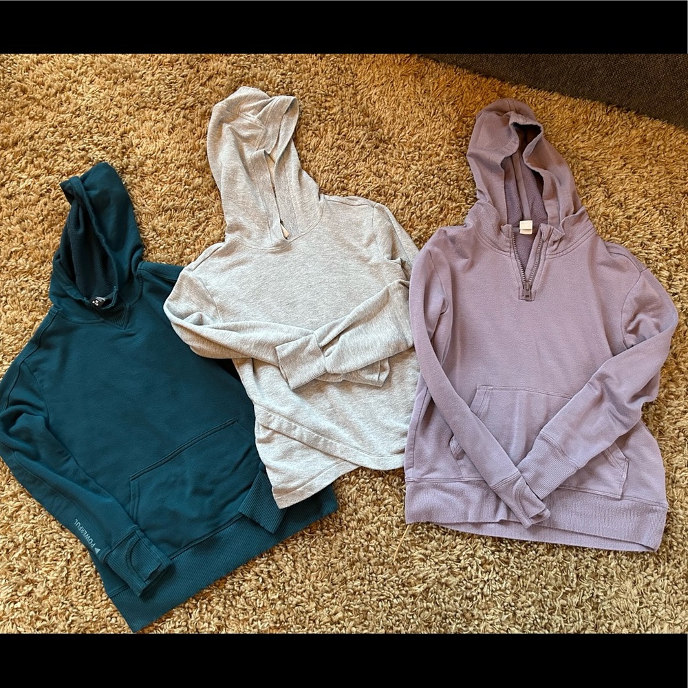 BUNDLE: 3 Athleta Girl sweatshirts M/8-10
